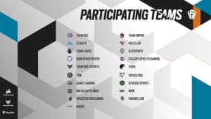 Six Invitational 2021 Teams competing